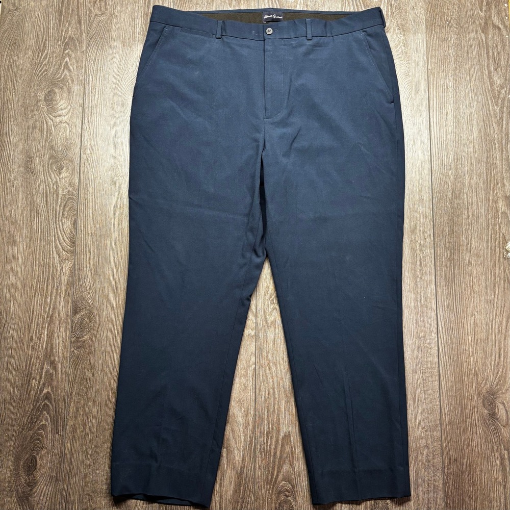 Robert Graham Mens Navy Blue Performance Stretch Dress Pants Trousers 40x30